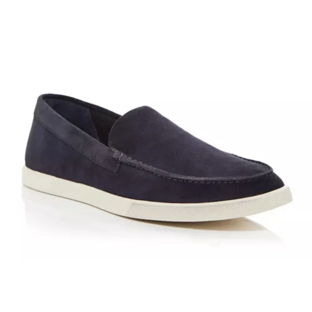 Vince Men's Suede Coastal Blue Sonoma Moc Toe Loafers NEW Size 13 $225